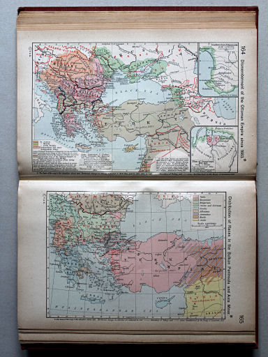 Shepherd, Historical Atlas, 1927
164. Dismemberment of the Ottoman Empire since 1683
165. Distribution of Races in the Balkan Peninsula and Asia Minor