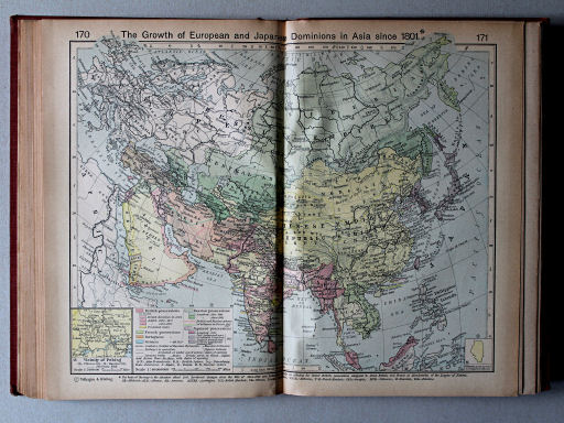 Shepherd, Historical Atlas, 1927
170.171. The Growth of European and Japanese Dominions in Asia since 1801