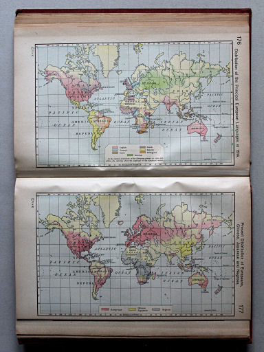 Shepherd, Historical Atlas, 1927
176 Distribution of the Principal European Languages in 1914
177. Present Distribution of Europeans, Chinese, Japanese and Negroes