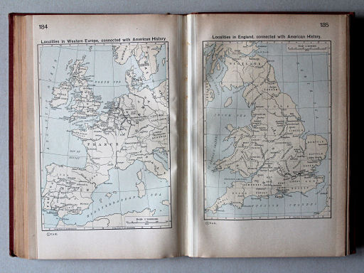 Shepherd, Historical Atlas, 1927
184. Localities in Western Europe connected with American History
185. Localities in England connected with American History