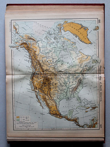 Shepherd, Historical Atlas, 1927
186.187. Physical Map of North America