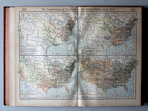 Shepherd, Historical Atlas, 1927
202.203. The Organization of Territories in the United States since 1803