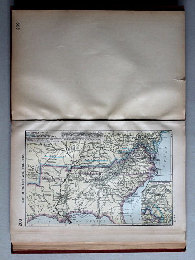 Shepherd, Historical Atlas, 1927
208. Seat of the Civil War, 1861-1865