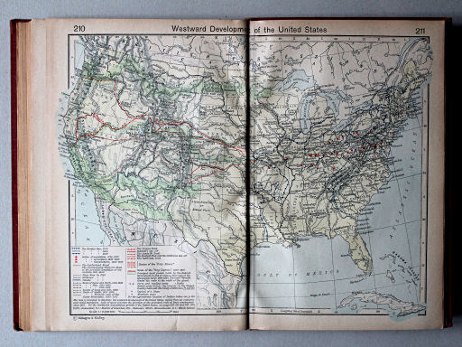 Shepherd, Historical Atlas, 1927
210.211. Westward Development of the United States
