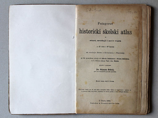 Putzgerov historički školski atlas, Hrvatska, 1904
Titelpagina / Title page