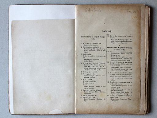Putzgerov historički školski atlas, Hrvatska, 1904
Inhoudsopgave 1 / Table of contents 1
