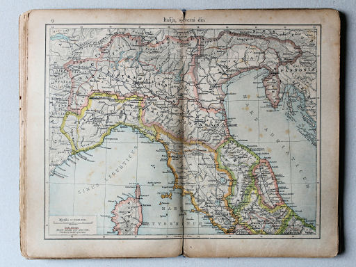Putzgerov historički školski atlas, Hrvatska, 1904
9. Italija, sjeverni dio