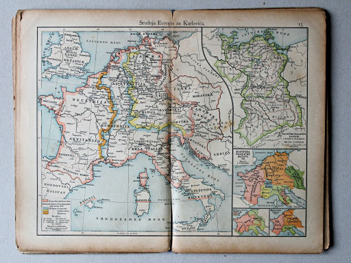 Putzgerov historički školski atlas, Hrvatska, 1904
13. Srednja Evropa za Karlovića