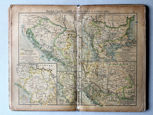Putzgerov historički školski atlas, Hrvatska, 1904
20. Razvitak Ugarske i južnih slavenskih država u srednjem vijeku