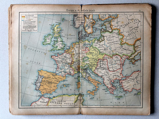 Putzgerov historički školski atlas, Hrvatska, 1904
21. Evropa u XVI. stoljeću (1559.)