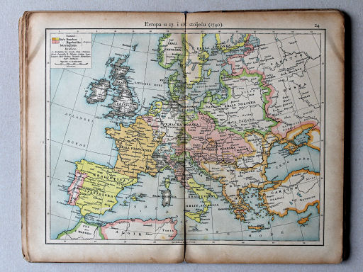 Putzgerov historički školski atlas, Hrvatska, 1904
24. Evropa u 17. i 18. stoljeću (1740.)