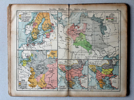 Putzgerov historički školski atlas, Hrvatska, 1904
26. Švedska. Ruska. Poljska. Istočno pitanje