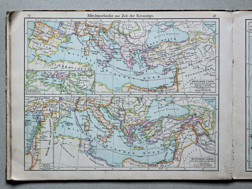 Putzgers Historischer Schul-Atlas, Österreich, 1887
17/18. Mittelmeerländer zur Zeit der Kreuzzüge