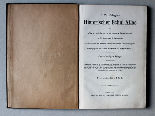Putzgers Historischer Schul-Atlas, Österreich, 1910
Titelpagina / Title page
