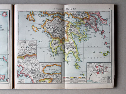 Putzgers Historischer Schul-Atlas, Österreich, 1910
7. Griechenland. Südlicher Teil