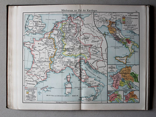 Putzgers Historischer Schul-Atlas, Österreich, 1910
14. Mitteleuropa zur Zeit der Karolinger
