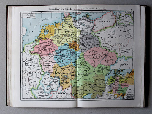 Putzgers Historischer Schul-Atlas, Österreich, 1910
15. Deutschland zur Zeit der sächsischen und fränkischen Kaiser