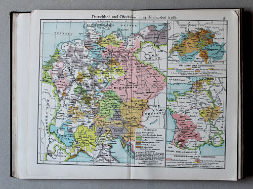 Putzgers Historischer Schul-Atlas, Österreich, 1910
18. Deutschland und Oberitalien im 14. Jahrhundert (1378)