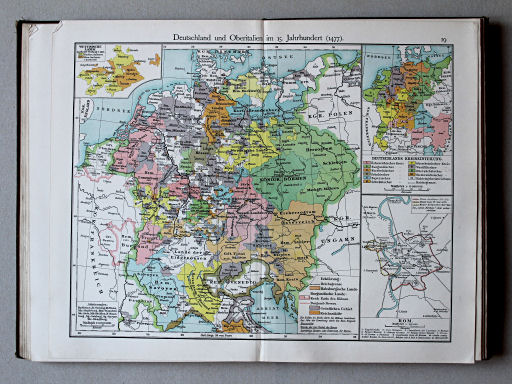Putzgers Historischer Schul-Atlas, Österreich, 1910
19. Deutschland und Oberitalien im 15. Jahrhundert (1477)