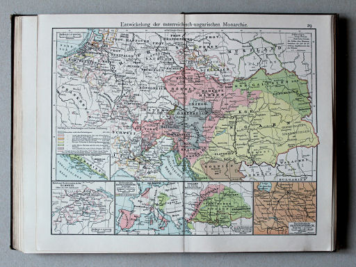 Putzgers Historischer Schul-Atlas, Österreich, 1910
29. Entwickelung der österreichisch-ungarischen Monarchie