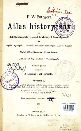 Putzgera Atlas historyczny, 1918
Titelpagina