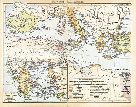 Putzgera Atlas historyczny, Galicya, 1918
2. Stary świat. Część zachodnia
