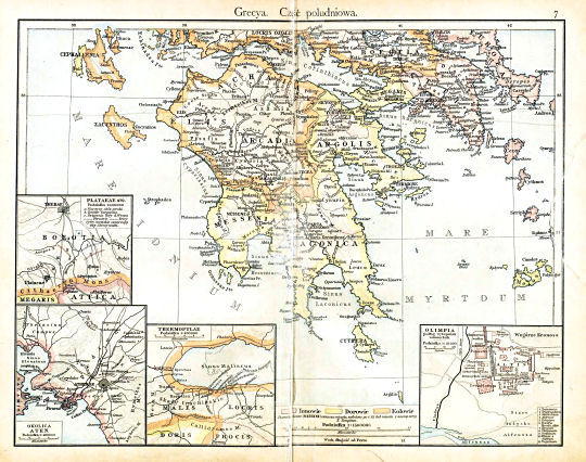 Putzgera Atlas historyczny, Galicya, 1918
7. Grecya. Część południowa