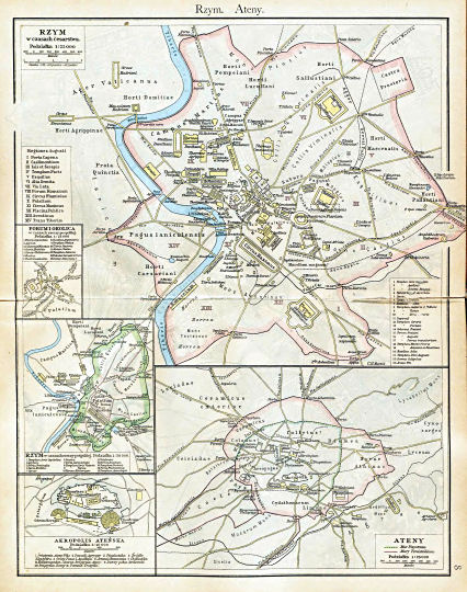 Putzgera Atlas historyczny, Galicya, 1918
8. Rzym. Ateny