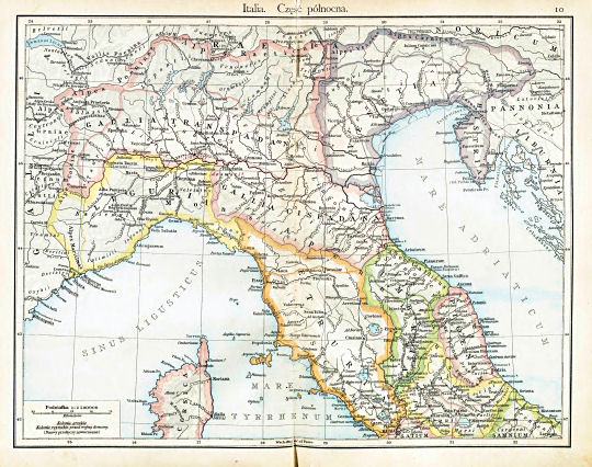 Putzgera Atlas historyczny, Galicya, 1918
10. Italia. Część północna