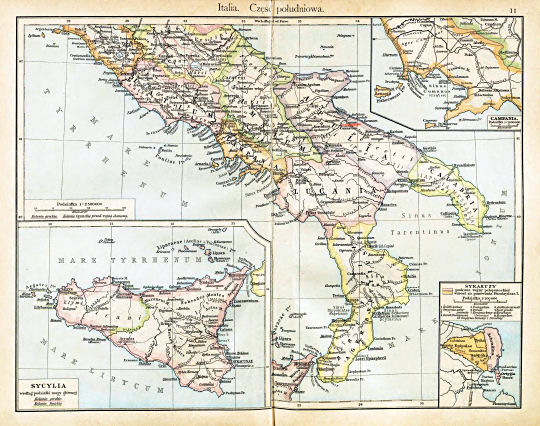 Putzgera Atlas historyczny, Galicya, 1918
11. Italia. Część południowa