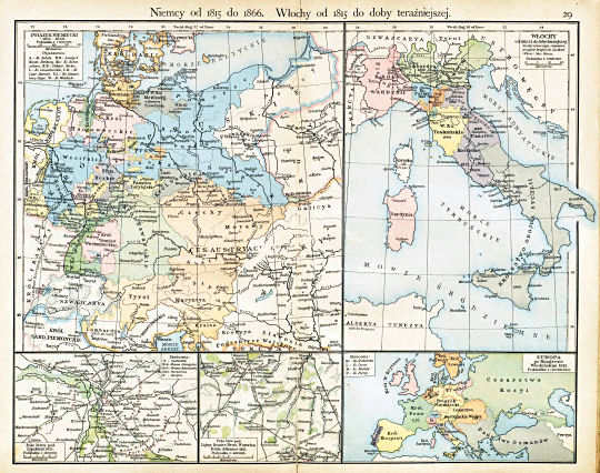 Putzgera Atlas historyczny, Galicya, 1918
29. Niemcy od 1815 do 1866. Włochy od 1815 do doby teraźniejszej