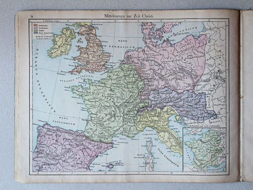 Putzger's Historischer Schul-Atlas, 1877
9. Mitteleuropa zur Zeit Christi
