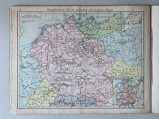 Putzger's Historischer Schul-Atlas, 1877
13. Deutschland zur Zeit der sächsischen und fränkischen Kaiser