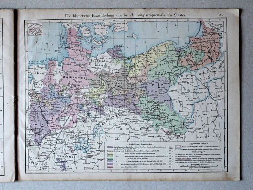 Putzger's Historischer Schul-Atlas, 1877
25. Die historische Entwickelung des brandenburgisch-preussischen Staates