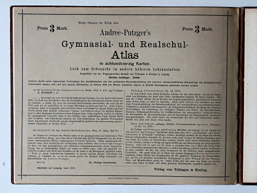 Putzger's Historischer Schul-Atlas, 1881
Reclame / Advertisement