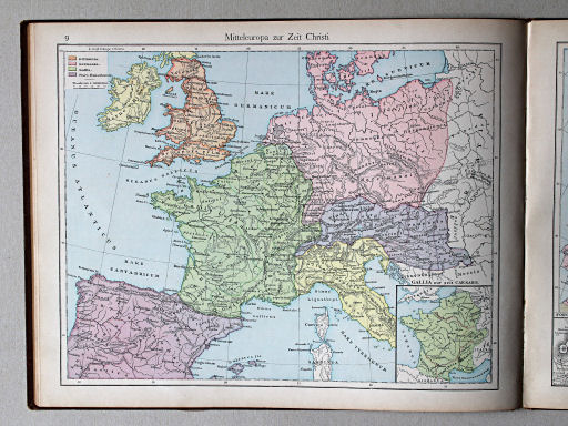 Putzger's Historischer Schul-Atlas, 1881
9. Mitteleuropa zur Zeit Christi