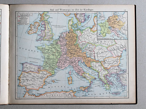 Putzger's Historischer Schul-Atlas, 1881
12. Süd- und Westeuropa zur Zeit der Karolinger