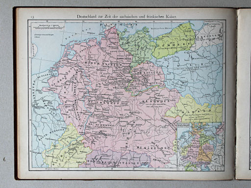 Putzger's Historischer Schul-Atlas, 1881
13. Deutschland zur Zeit der sächsischen und fränkischen Kaiser