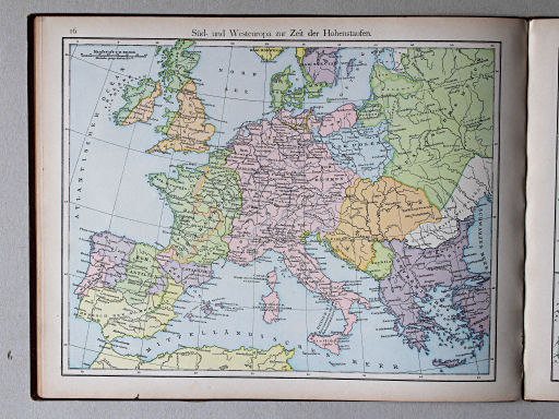 Putzger's Historischer Schul-Atlas, 1881
16. Süd- und Westeuropa zur Zeit der Hohenstaufen