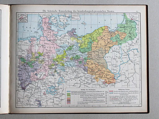 Putzger's Historischer Schul-Atlas, 1881
25. Die historische Entwickelung des brandenburgisch-preussischen Staates