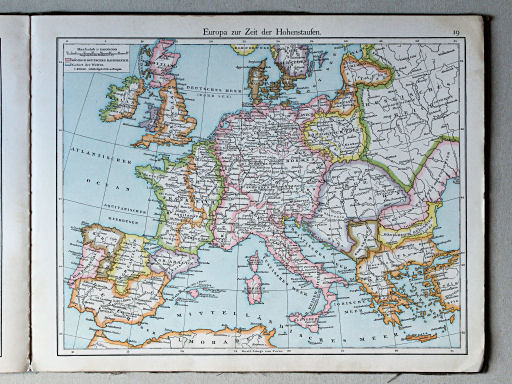 Putzger's Historischer Schul-Atlas, 1887
19. Europa zur Zeit der Hohenstaufen