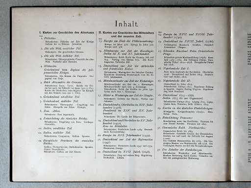 Putzgers Historischer Schul-Atlas, 1888
Inhoudsopgave / Table of contents