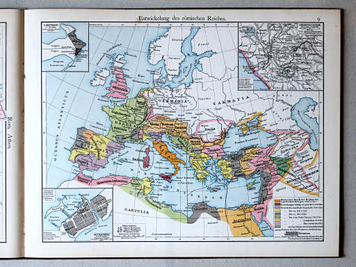 Putzgers Historischer Schul-Atlas, 1888
9. Entwickelung des römischen Reiches