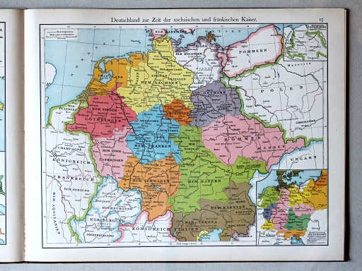 Putzgers Historischer Schul-Atlas, 1888
15. Deutschland zur Zeit der sächsischen und fränkischen Kaiser