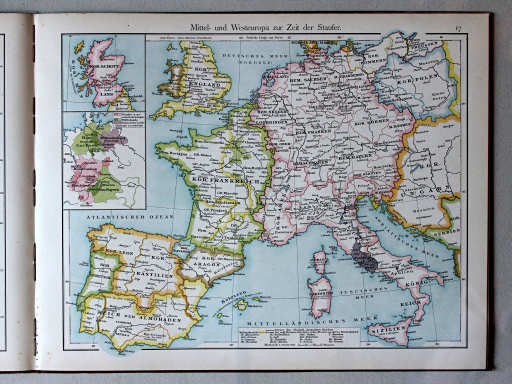 Putzgers Historischer Schul-Atlas, 1888
17. Mittel- und Westeuropa zur Zeit der Staufer