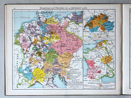Putzgers Historischer Schul-Atlas, 1888
18. Deutschland und Oberitalien im 14. Jahrhundert (1378)