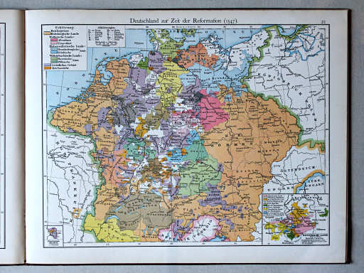 Putzgers Historischer Schul-Atlas, 1888
21. Deutschland zur Zeit der Reformation (1547)