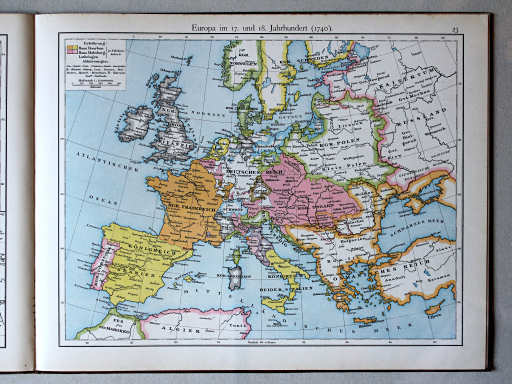 Putzgers Historischer Schul-Atlas, 1888
23. Europa im 17. und 18. Jahrhundert (1740)