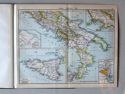 Putzgers Historischer Schul-Atlas, Deutschland, 1900
11. Italien. Südlicher Teil