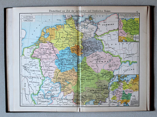 Putzgers Historischer Schul-Atlas, Deutschland, 1900
15. Deutschland zur Zeit der sächsischen und fränkischen Kaiser
